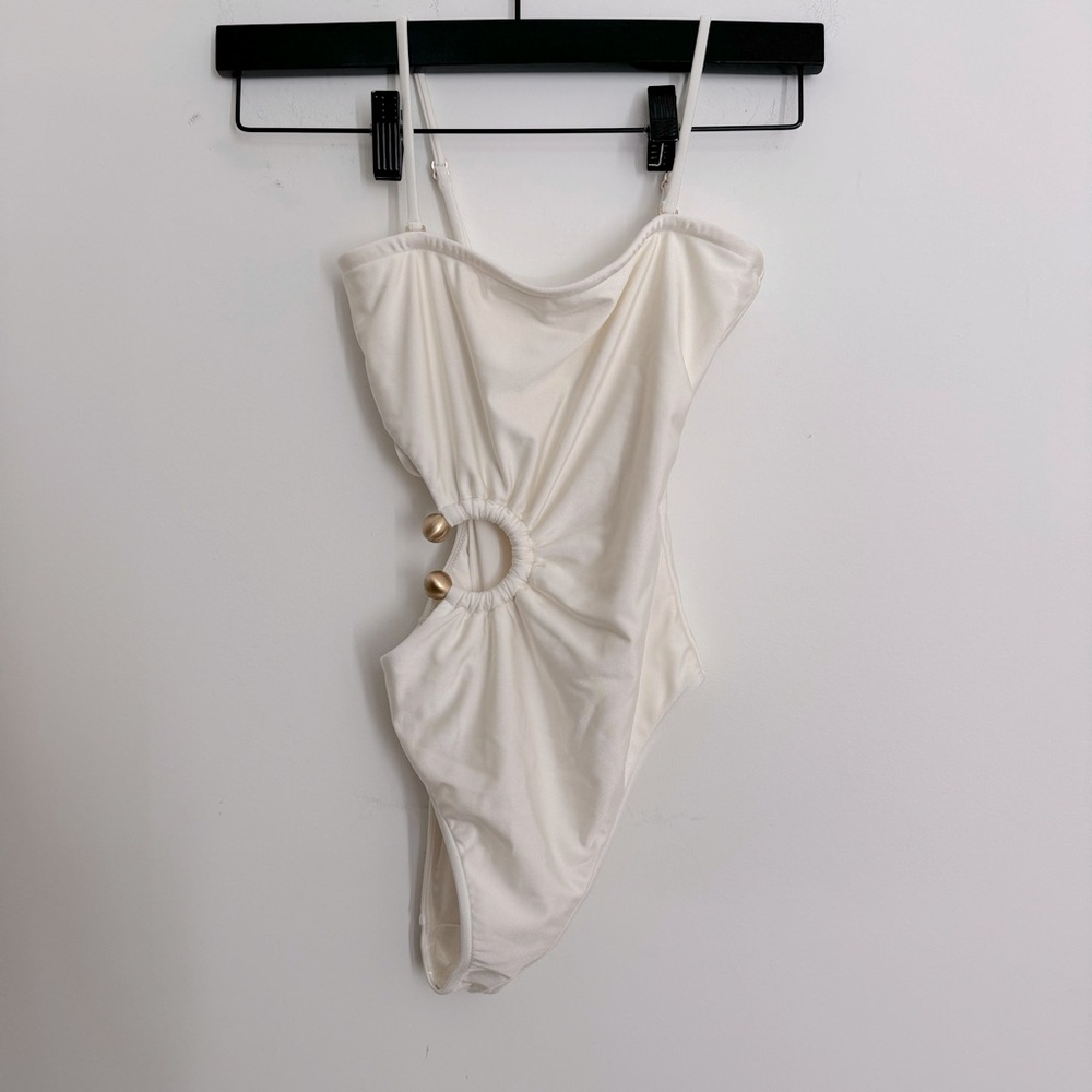 Cult Gaia Alta One Piece in Off White - Picture 3 of 14